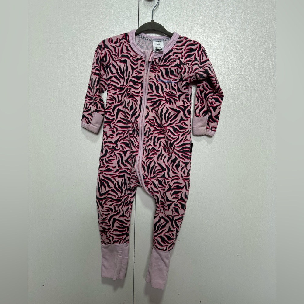 Bonds Pink Zebra Print Kids Footie